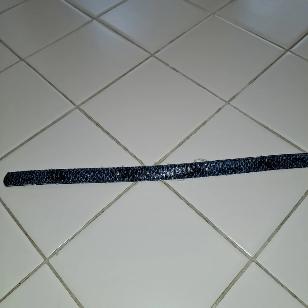 Black blue skinny belt snakeskin animal print party travel casual business cute